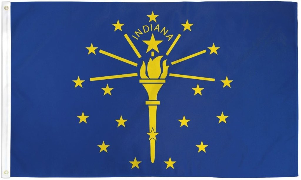 Indiana Flag 2x3ft Poly - Flags Importer
