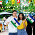 Lesotho 12x18in Stick Flag - Flags Importer