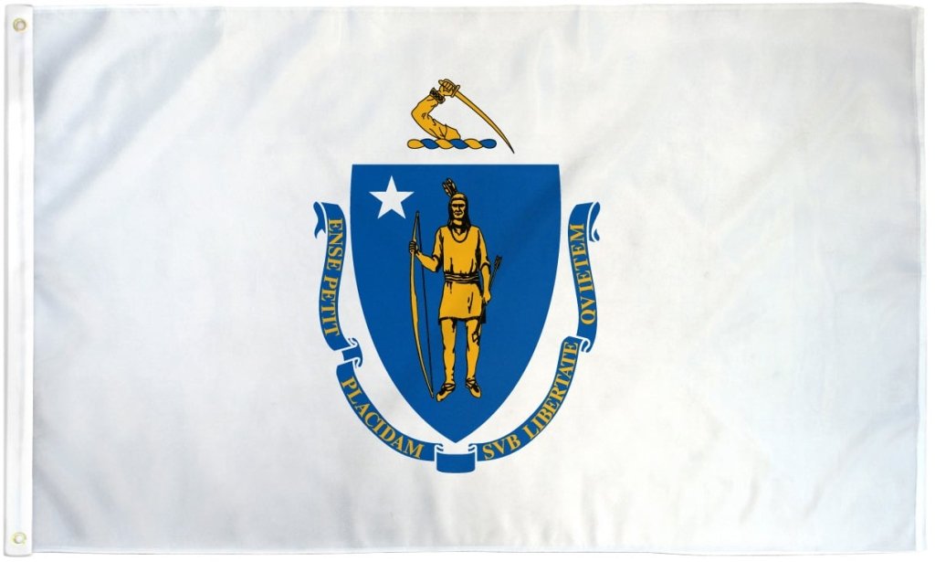 Massachusetts Flag 2x3ft Poly - Flags Importer
