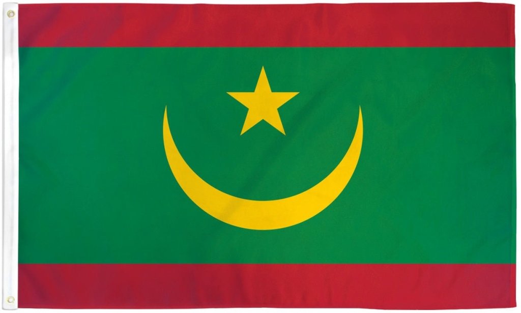 Mauritania Flag 3x5ft Poly - Flags Importer