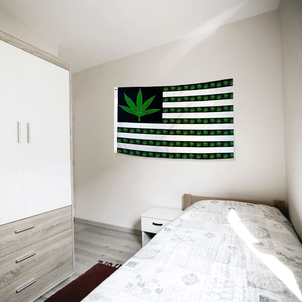 MJ USA (Leaf) Flag 3x5ft Poly - Flags Importer