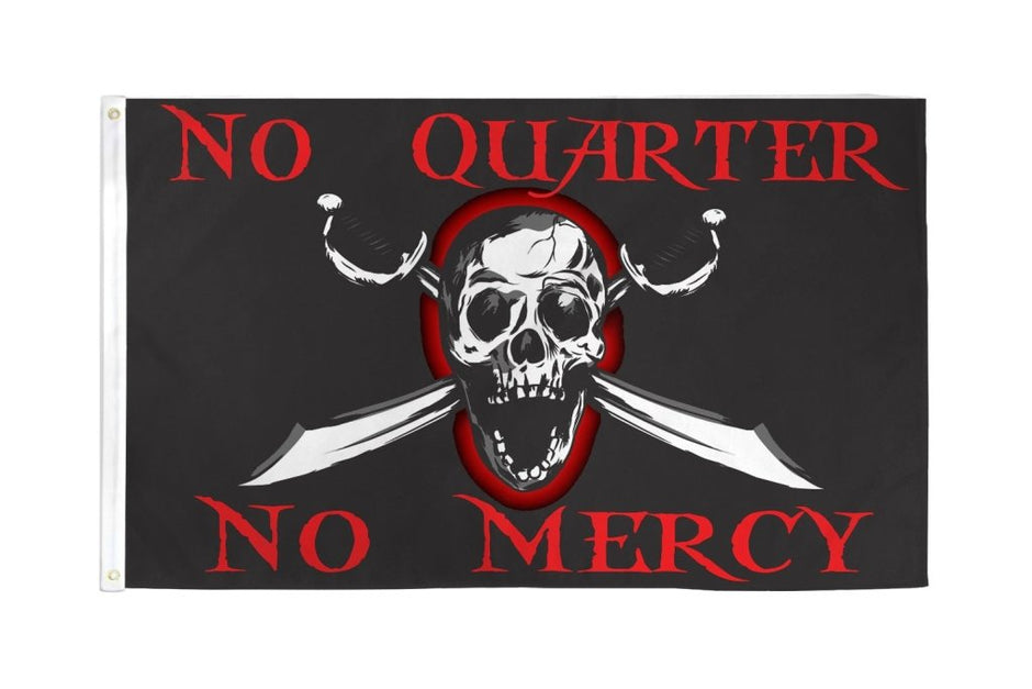 No Quarter No Mercy Pirate Flag 3x5ft Poly | Flags Importer | Jolly ...