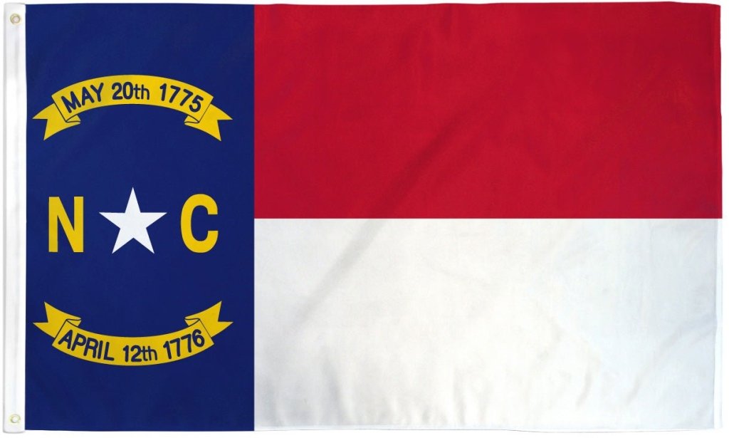 North Carolina Flag 3x5ft Poly - Flags Importer