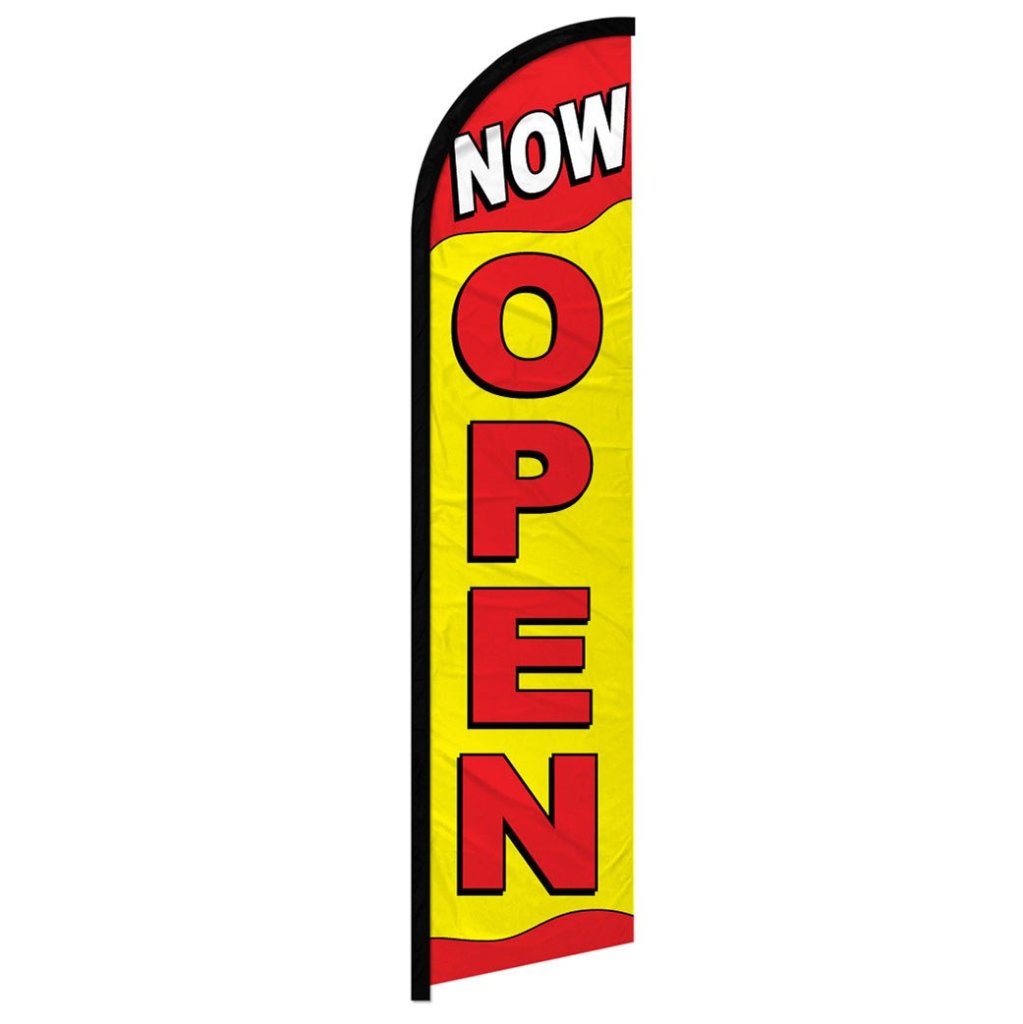 Trade Winds Car Wash Banner Flag – 2.5x11.5 Ft Windless Advertising Flag Yellow/Red