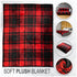Red & Black Plaid (Large Squares) Soft Plush 50x60in Blanket