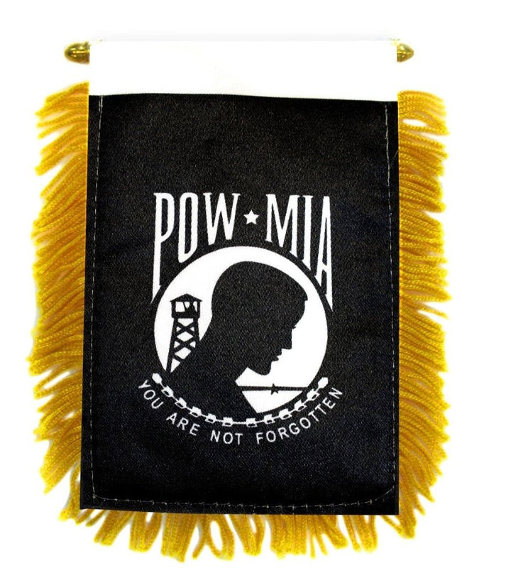 POW-MIA Standard Mini Banner | Flags Importer | Military Rear View ...