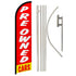 Preowned Cars (Red & White) Windless Banner Flag & Pole Kit - Flags Importer