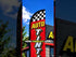 Auto Detailing (Red Checkered) Windless Banner Flag & Pole Kit
