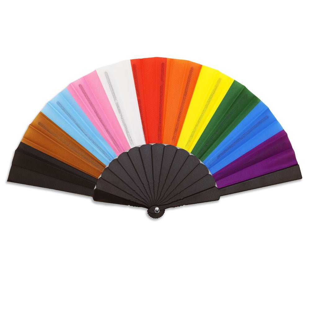 Progress Pride Small Hand Fan | Flags Importer | Rainbow Fan