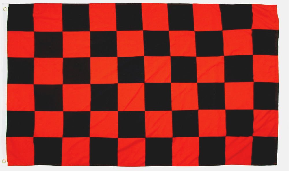 Red & Black Checkered Flag 2x3ft Poly - Flags Importer