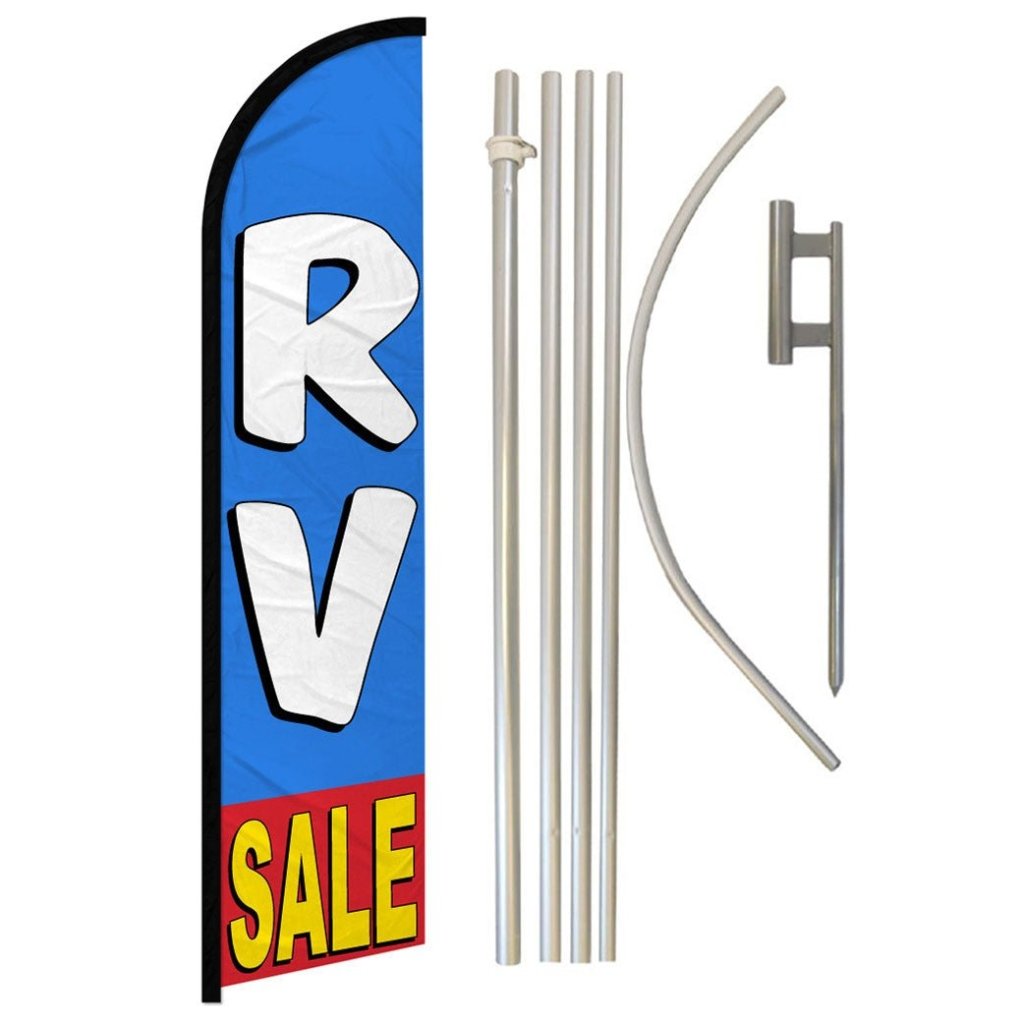 RV Sale Windless Banner Flag & Pole Kit | Flags Importer | 15ft ...