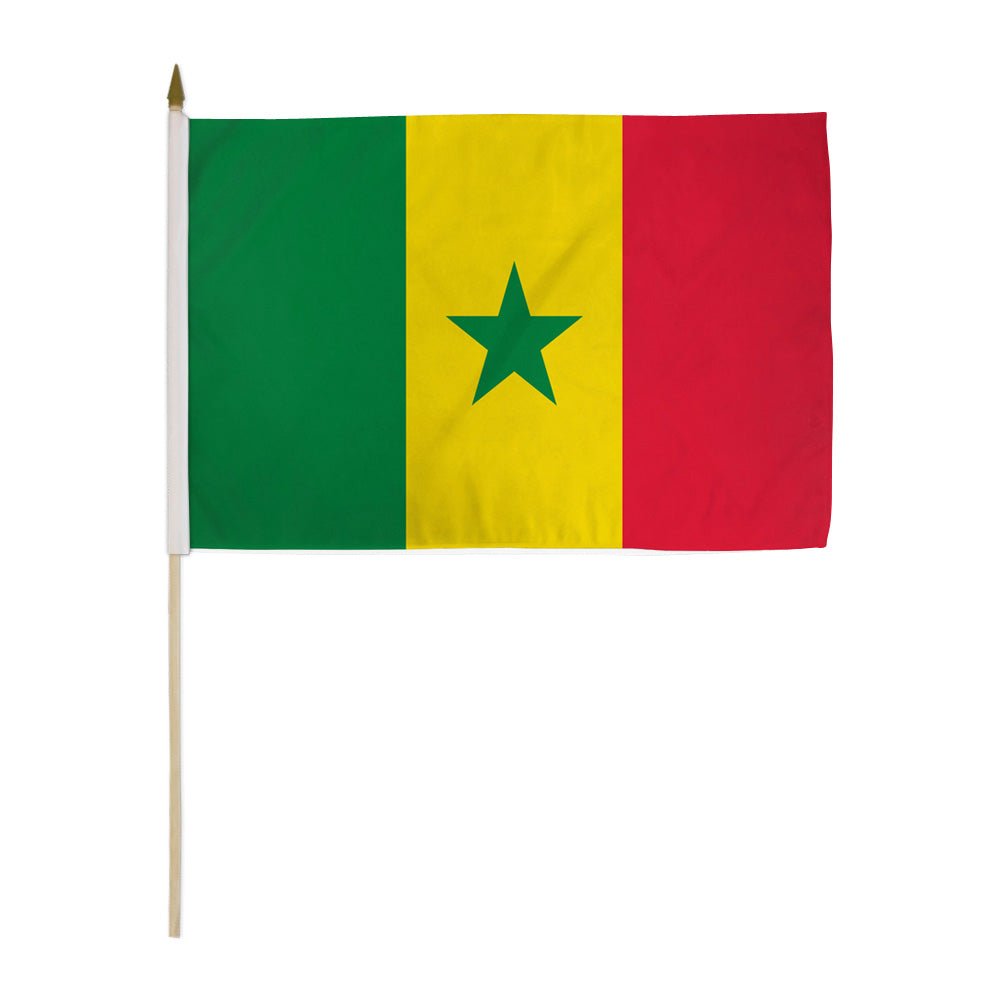 Senegal 12x18in Stick Flag - Flags Importer
