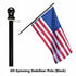 6ft Spinning Stabilizer Flag Pole (Black Pole & Black Topper)