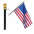 6ft Spinning Stabilizer Flag Pole (Black Pole & Gold Topper)