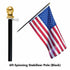 6ft Spinning Stabilizer Flag Pole (Black Pole & Gold Topper)
