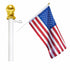 6ft Spinning Stabilizer Flag Pole (White)