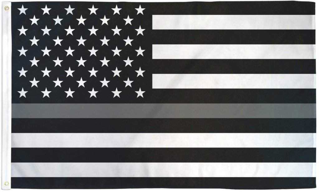 Thin Gray Line USA Flag 3x5ft Poly - Flags Importer