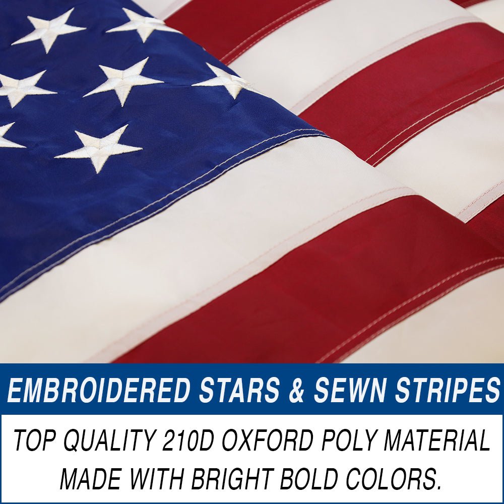 USA Embroidered Flag 3x5ft - Flags Importer