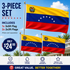 Venezuela (Bolivarian) (3-Piece Set) - (1) 3x5ft & (2) 2x3ft Polyester Flags - Vibrant Colors & Durable Grommets - Perfect for Parades, Home Decor & Events