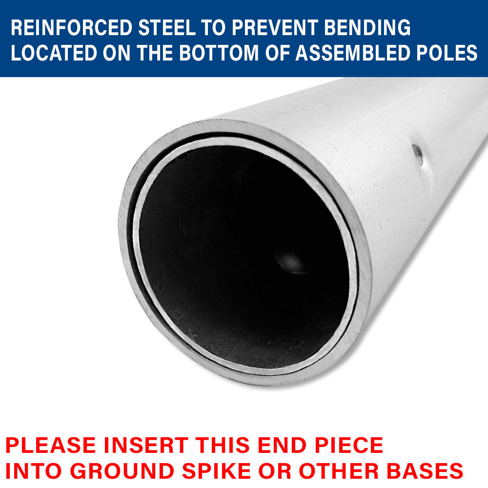 Internal view of double walled bottom pole piece