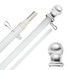 6ft Spinning Stabilizer Flag Pole (White Pole with Silver Ball Top)