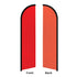 Red Solid Color Windless Banner Flag & Pole Kit