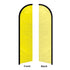 Yellow Solid Color Windless Banner Flag & Pole Kit