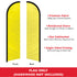 Yellow Solid Color Windless Banner Flag