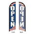 Open (Patriotic) Windless Banner Flag & Pole Kit
