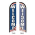Welcome (Patriotic) Windless Banner Flag & Pole Kit