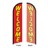 Welcome (Red & Yellow) Windless Banner Flag & Pole Kit