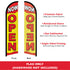Now Open (Red & Yellow) Windless Banner Flag