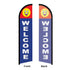 Welcome (Happy Face) Windless Banner Flag & Pole Kit