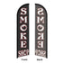 Smoke Shop (Black) Windless Banner Flag & Pole Kit