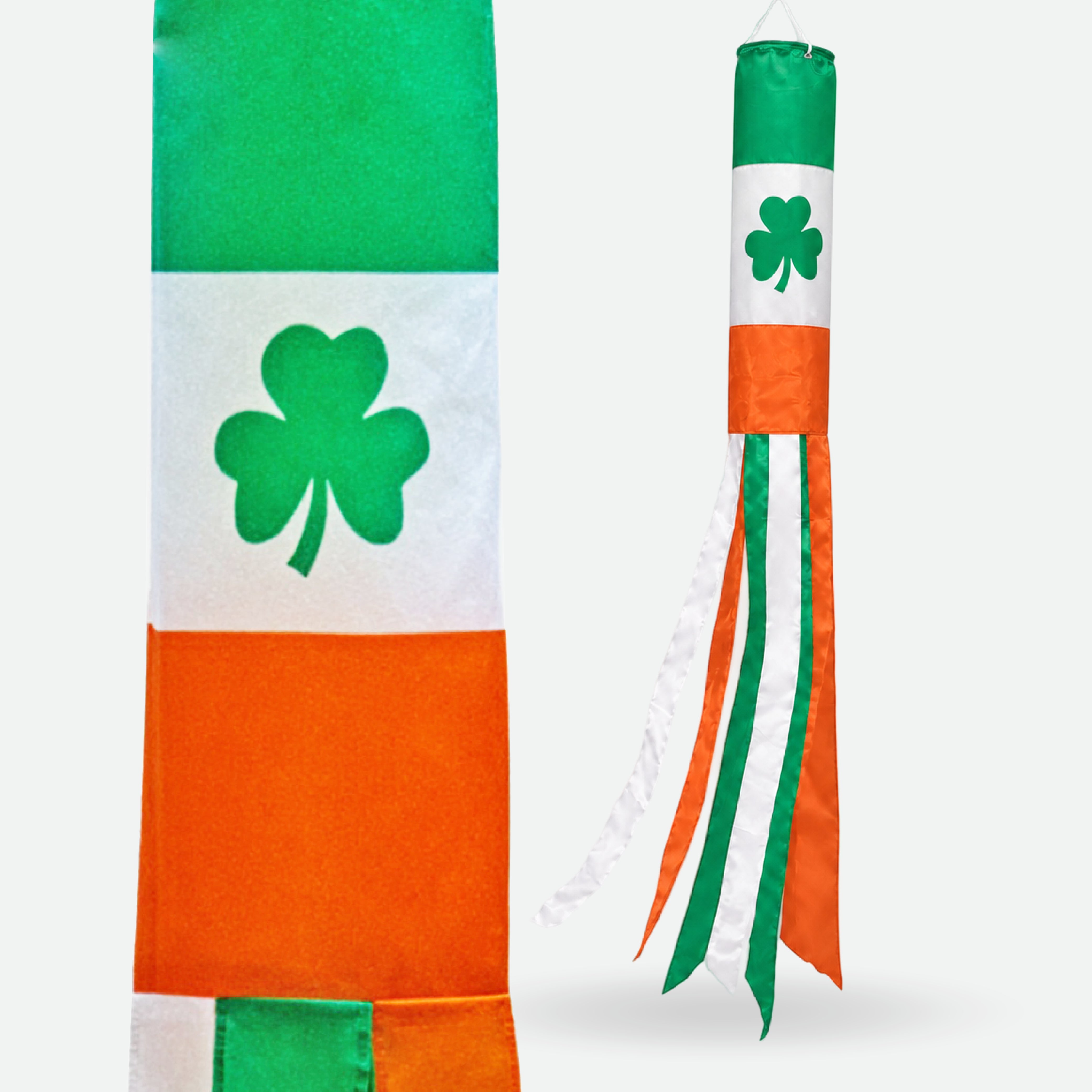 Ireland (Clover) Super Shiny Poly 5ft Windsock