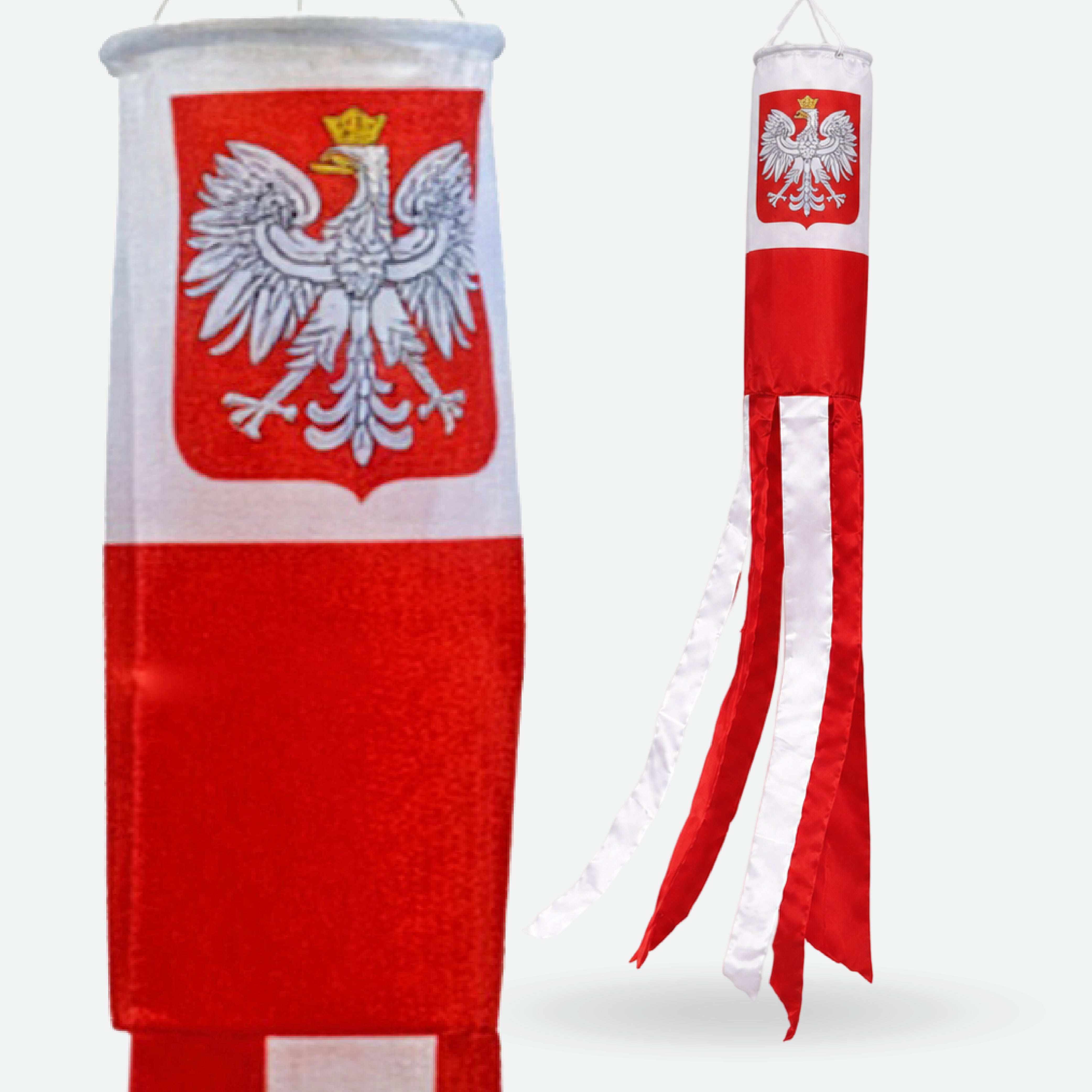 Poland (Eagle) Super Shiny Poly 5ft Windsock