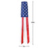 An American flag windsock with a blue section containing white stars and red and white hanging tails, shown with dimension lines indicating a height of 40 inches and a width of 6 inches.