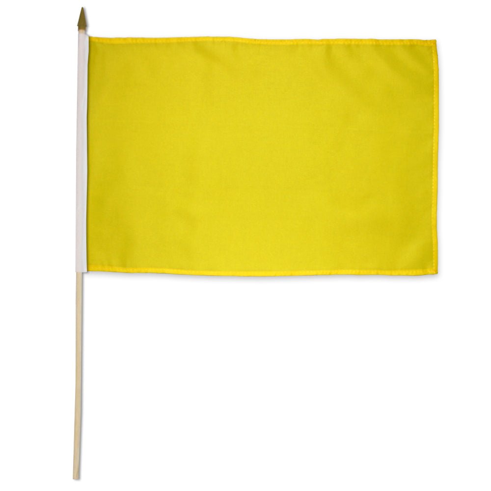 Yellow Solid Color 12x18in Stick Flag | Flags Importer | Blank ...