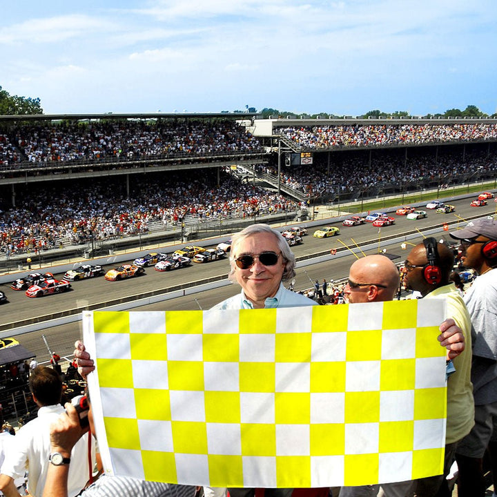 Yelloww Racing Flag Yellow and White Checkered Racing Flag 3x5ft - Flags Importer