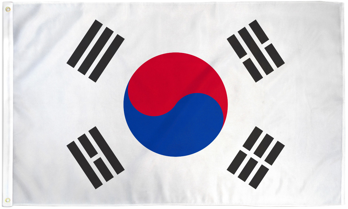 South Korea Flags