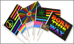 Rainbow Stick Flags