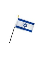 Israel 4x6in Stick Flag