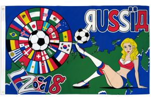 World Cup 2018 (Girl) Flag 3x5ft Poly
