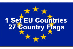 (4x6in) Set of 27 European Union Flags