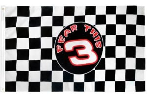 #3 Checkered Flag 3x5ft Poly