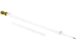 5ft Spinning Stabilizer Flag Pole in White
