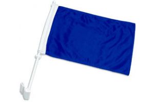 Royal Blue Solid Color Double-Sided Car Flag