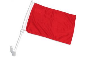 Red Solid Color Double-Sided Car Flag