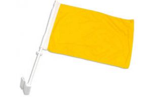 Yellow Solid Color Double-Sided Car Flag