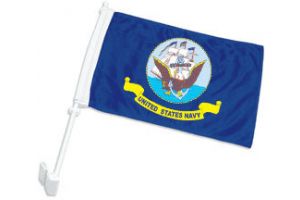Navy Double-Sided Car Flag